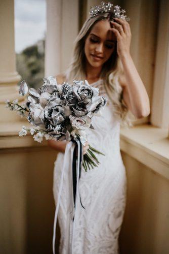 silver wedding decor ideas with roses and ribbons alannah liddell