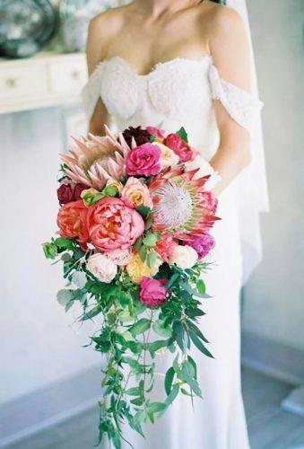 tropical wedding bouquets cascade bouquet bloomingbridal