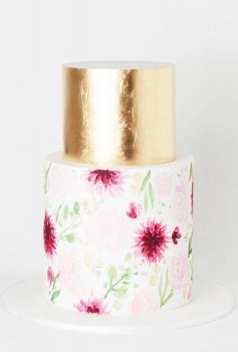 watercolor wedding cakes cake with gold cake ink