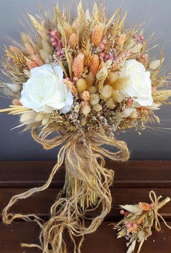 wedding dried flowers bouquets beautiful classic bouquet gelinbuketlerim