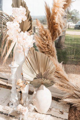 wedding dried flowers decor reception details capturedbyinga