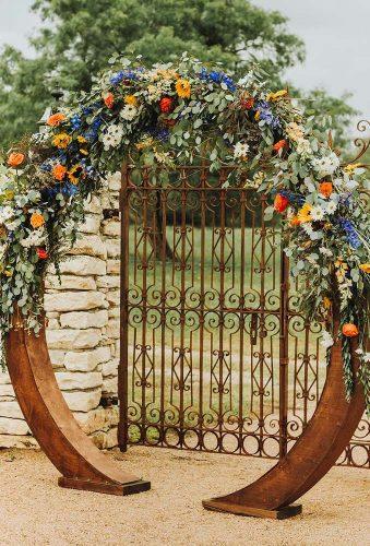 wedding floral moon gates wood gates with flowers southwestcreativeco