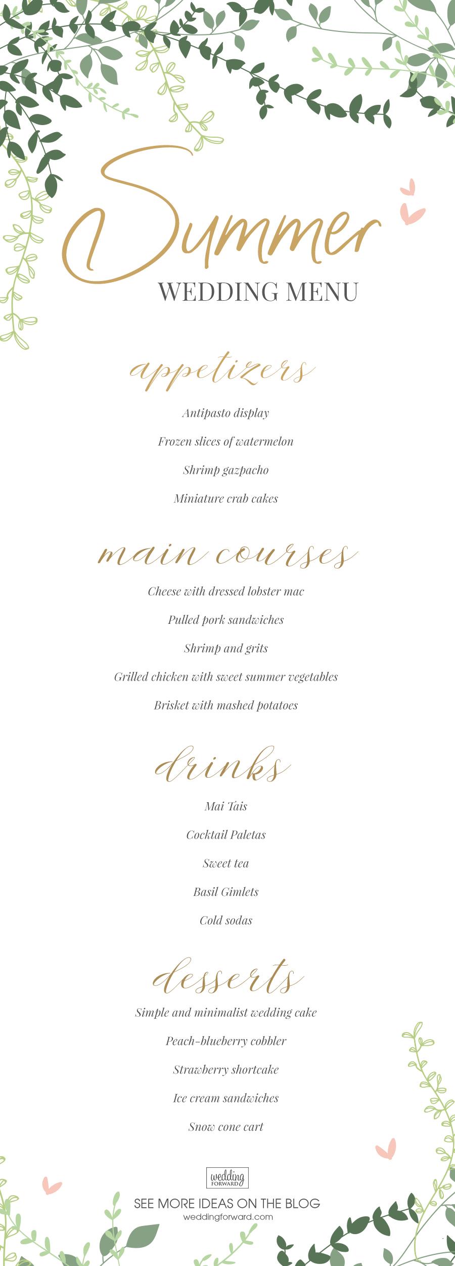 Top Wedding Menu Ideas In 2022 And Tips | Wedding Forward