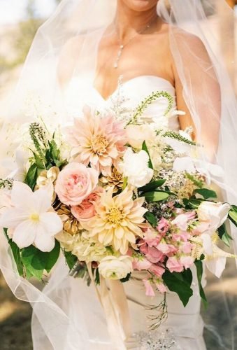 blush wedding bouquets blush bouquet with dahlia Lisa O’Dwyer