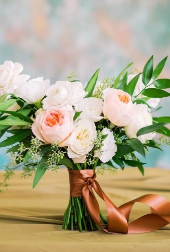 blush wedding bouquets blush bouquet with ribbon erinjsaldana