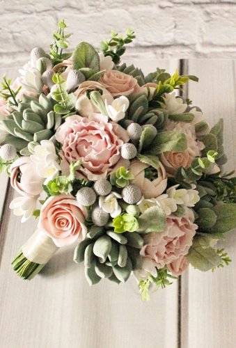 blush wedding bouquets blush greenry bouquet cool clayflowers