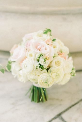 blush wedding bouquets tender roses lizfogarty