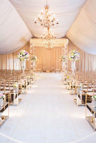glam wedding decor ideas gold ceremony Yanni Design Studio