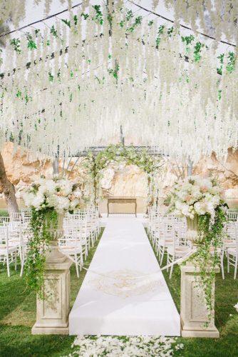 glam wedding decor ideas white ceremony decor annaroussos
