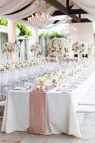 glam wedding decor ideas white reception decor Ryon Lockhart Photography