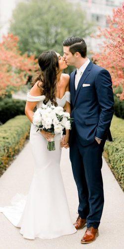 mermaid wedding dresses simple off the shoulder sweetheart neckline pronovias