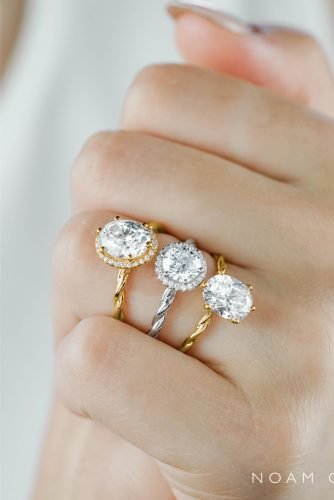 noam carver engagement rings bridal sets wedding ring sets rose gold rings halo rings noam carver