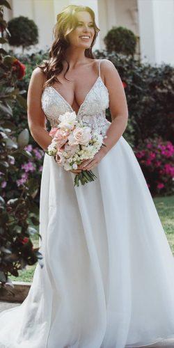 plus size wedding dresses a line with spaghetti straps beaded top olegcassiniau