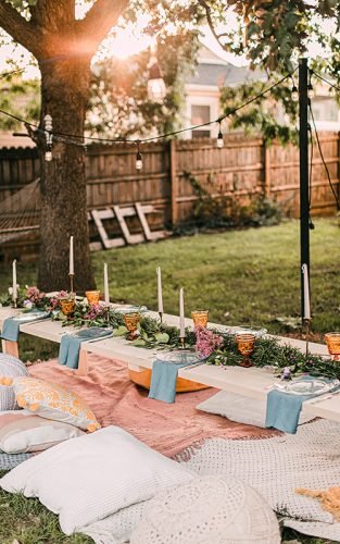 summer wedding backyard wedding reception