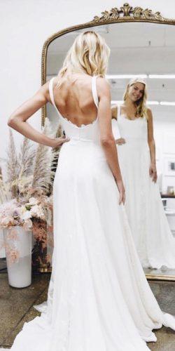 a line wedding dresses simple low back for beach country alexandragrecco