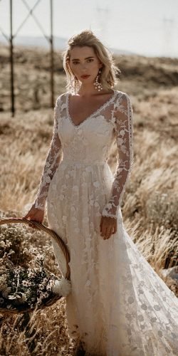 bohemian hippie wedding dress