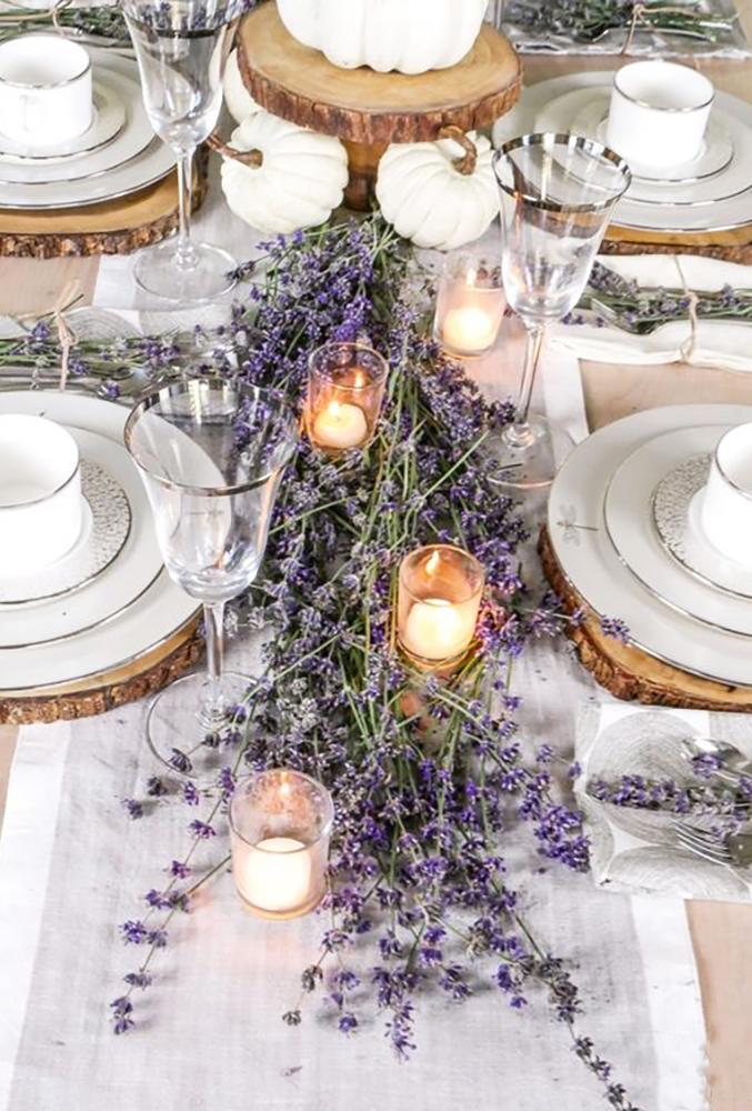 lavender-wedding-decor-ideas-lavender-table-ruuner-Taryn-Whiteaker