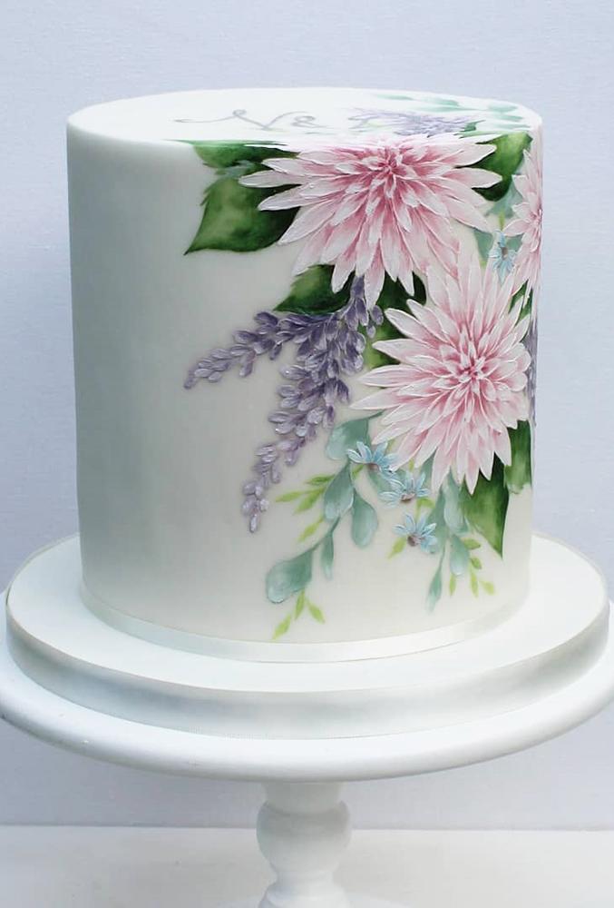 mini wedding cakes small watercolor cake