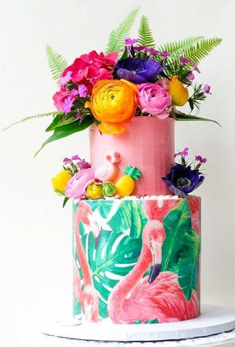 tropical wedding cake trends flowers on cake emmadodicakes