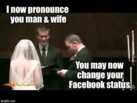 wedding memes newlyweds change your facebook status