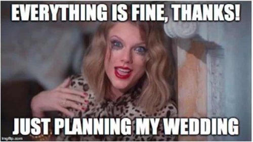 wedding memes planning wedding funny everything is fine just planning my wedding