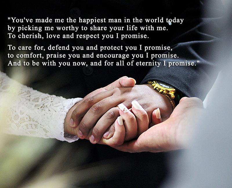 42 Wedding Vows For Him 2021 [With Tips ] | Wedding Forward