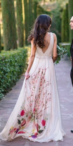 watercolor bridesmaid dress