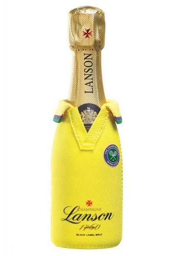 mini champagne bottles lanson wimbledon yellow shirt brut champagne