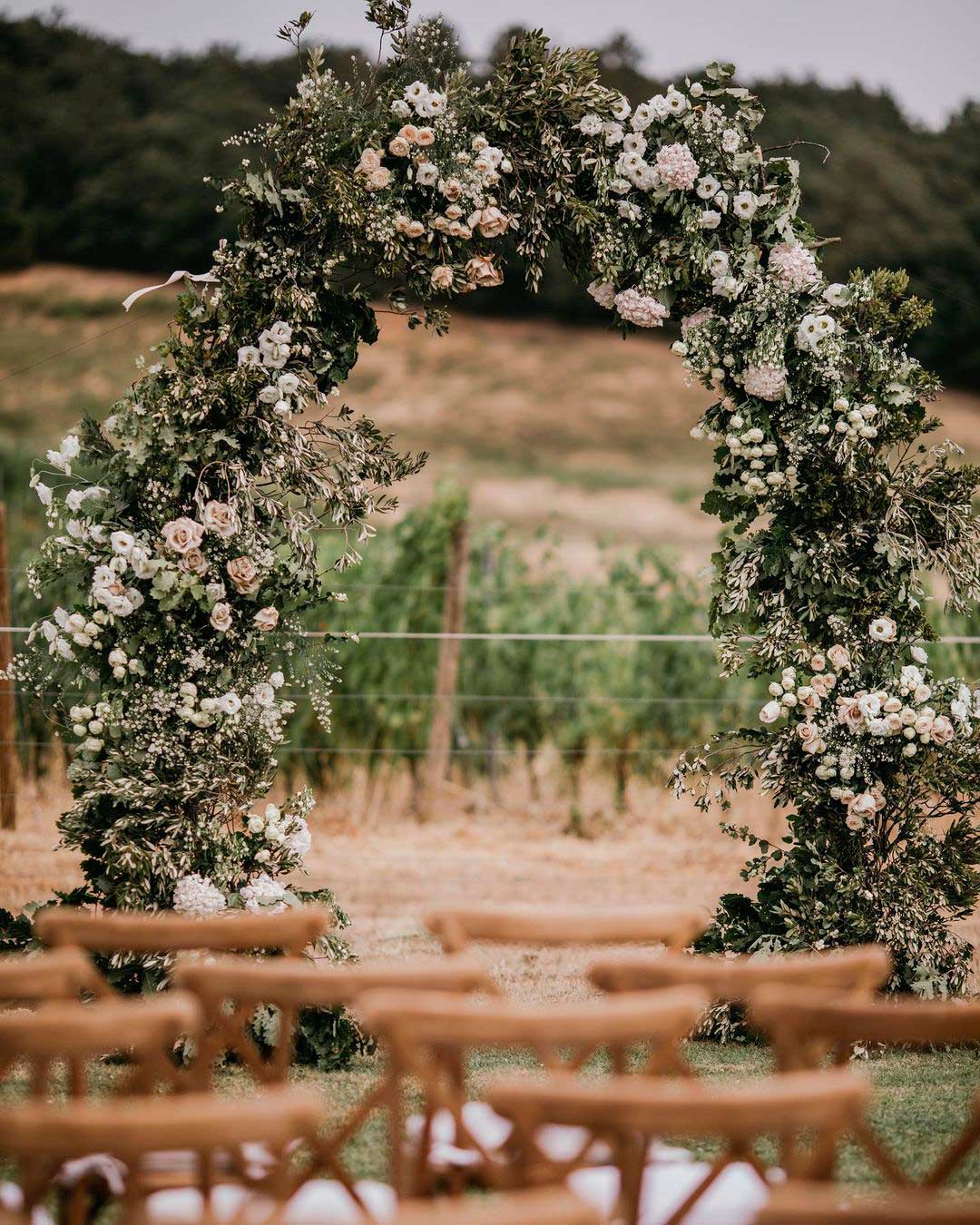 rustic wedding ideas floral arch