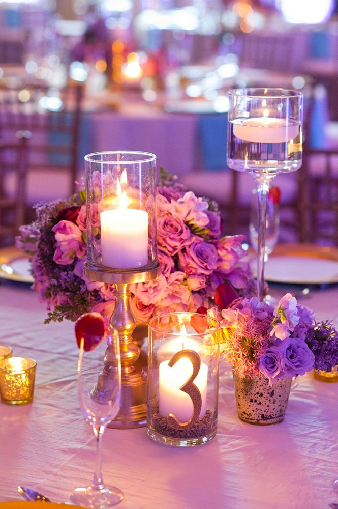lavender-wedding-decor-ideas-table-candle-decor-Andi-Diamond-Photography