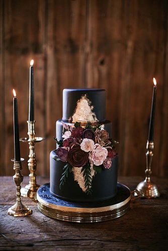 country wedding ideas black wedding cake