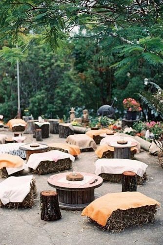 country wedding ideas ceremony seating