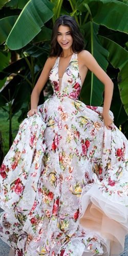 floral wedding gown