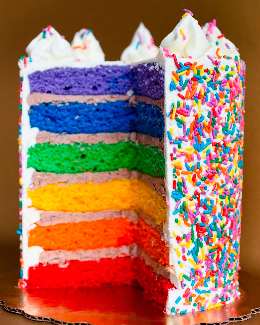 lesbian wedding ideas rainbow cake