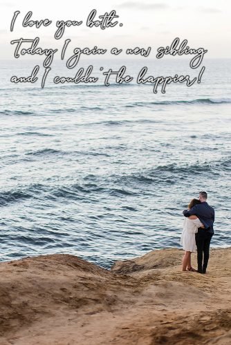 wedding wishes newlyweds outdoor near sea