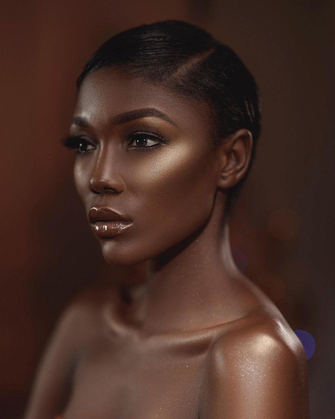 black bride makeup ideas natural bronze skin shine joyadenuga