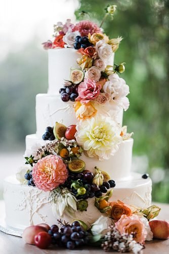 fall wedding party rustic fall wedding cake with flowers