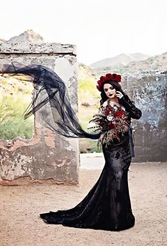 gothic halloween wedding dress