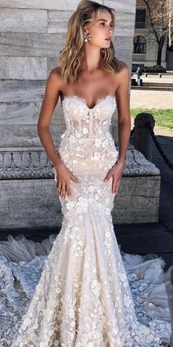 floral mermaid wedding dress