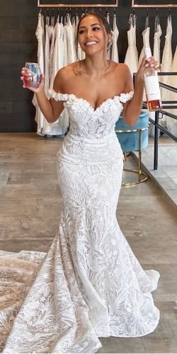 lace sparkly mermaid wedding dress