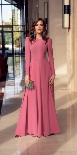 long sleeve guest wedding dresses