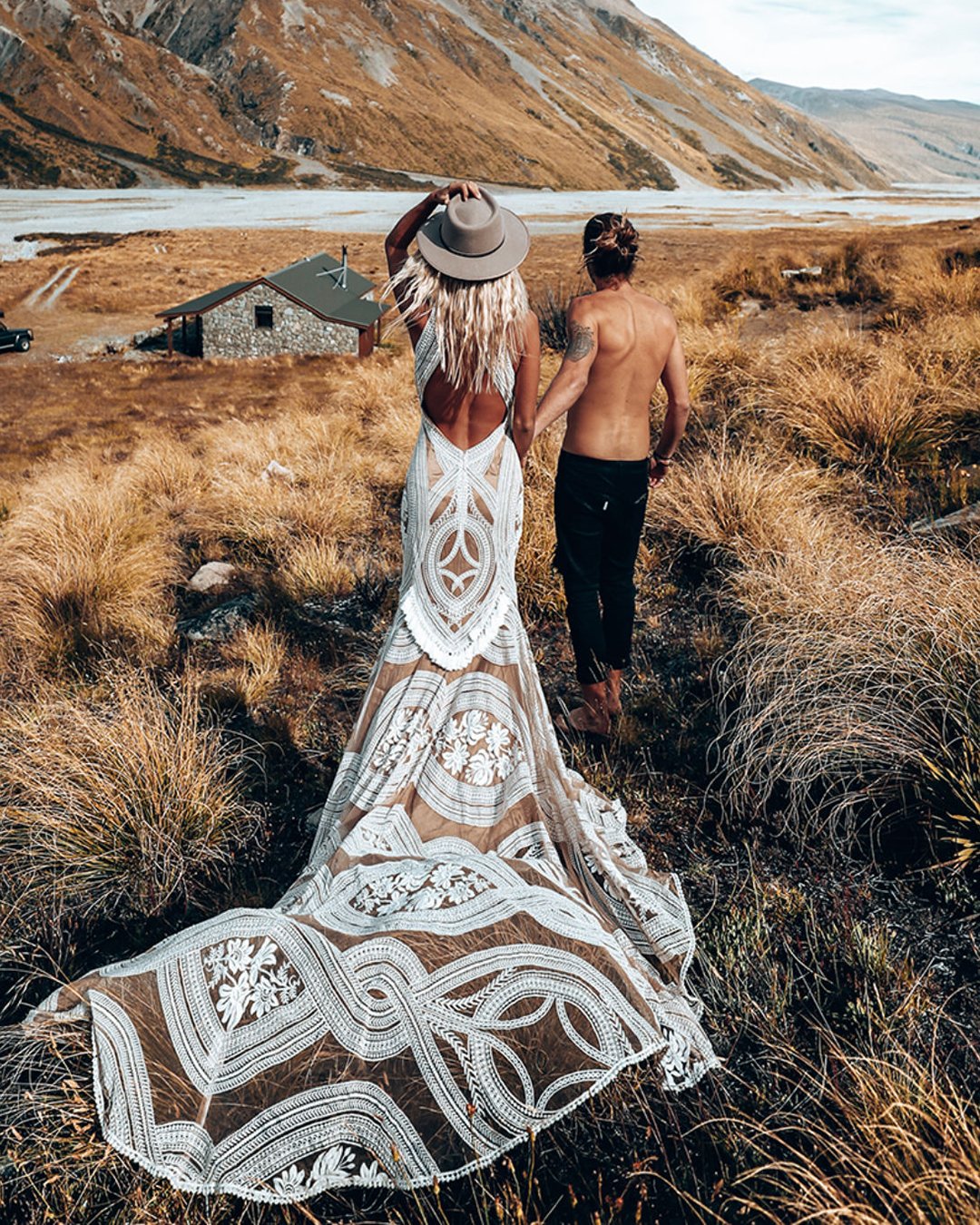 black boho wedding