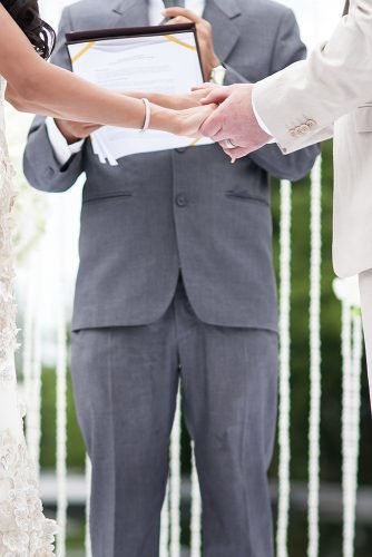 modern wedding vows bride and groom exchanging vows