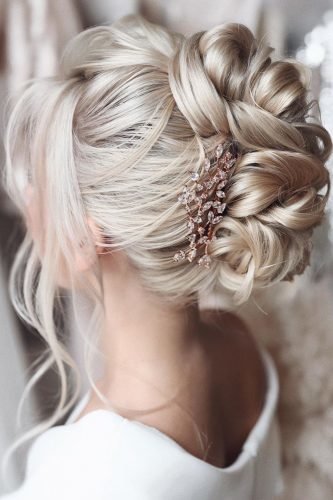 wedding updos high swept updo on medium blonde hair tonyastylist