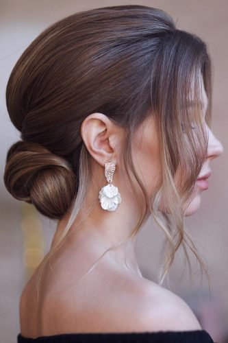 wedding updos smooth low updo with facre framing curls hair_vera