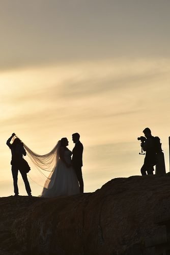 average cost of wedding videographer wedding video in sunset
