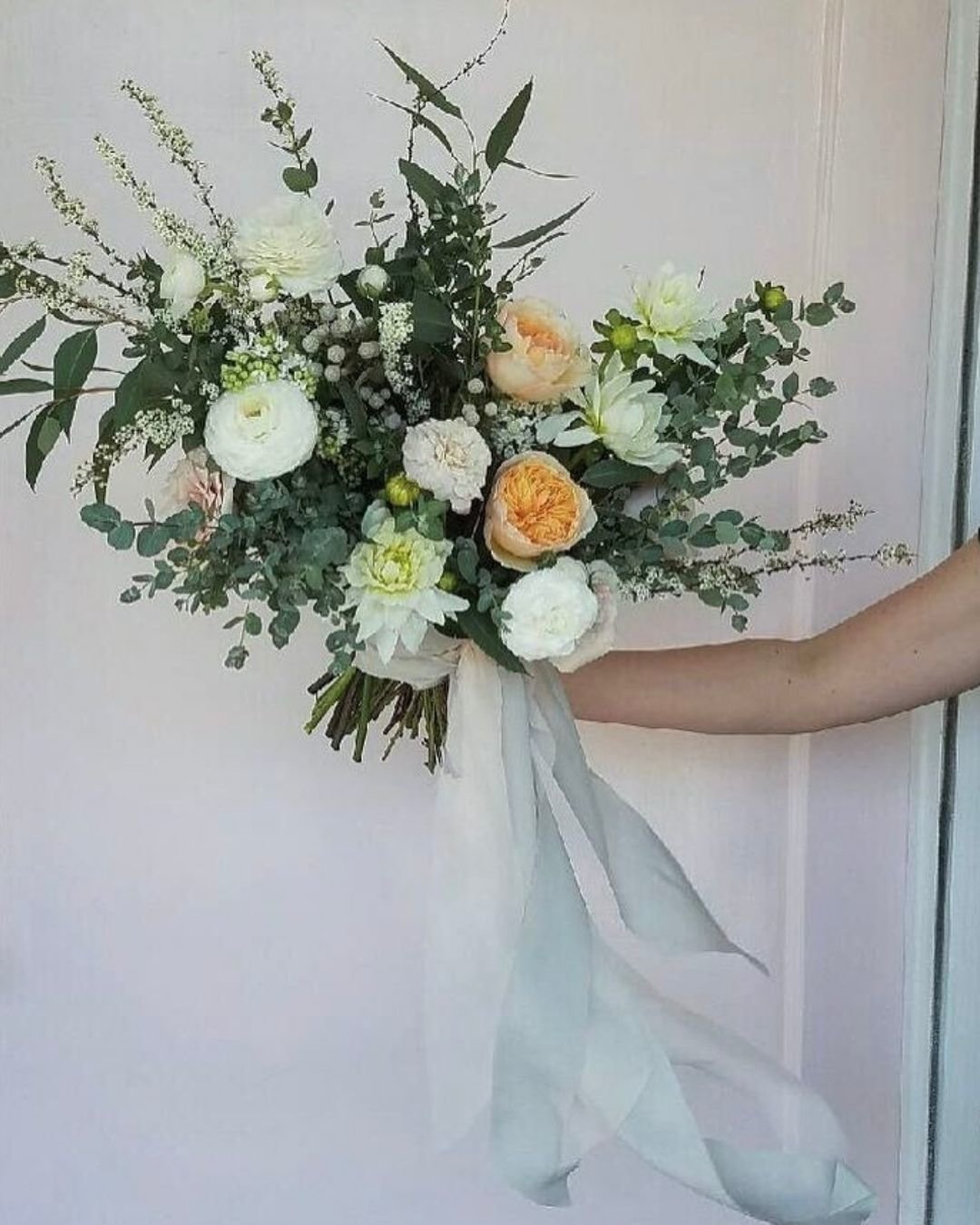spring wedding bouquets with wild flowers