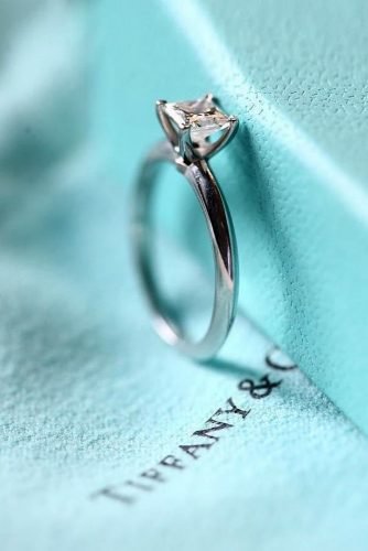 Tiffany Verlobungsringe Weißgold Verlobungsringe Solitaire Verlobungsringe Diamant im Rundschliff