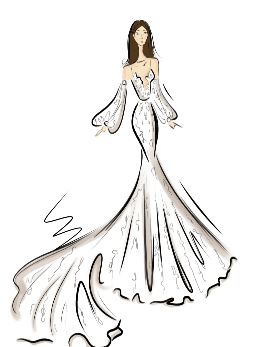 wedding dresses spring 2022 illustration