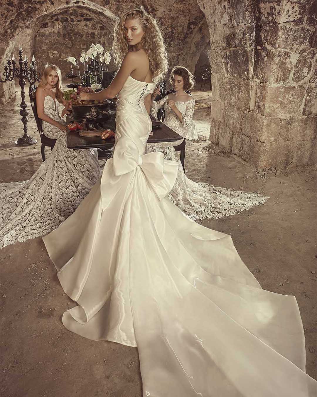 wedding dresses spring 2022 simple with bow pnina tornai